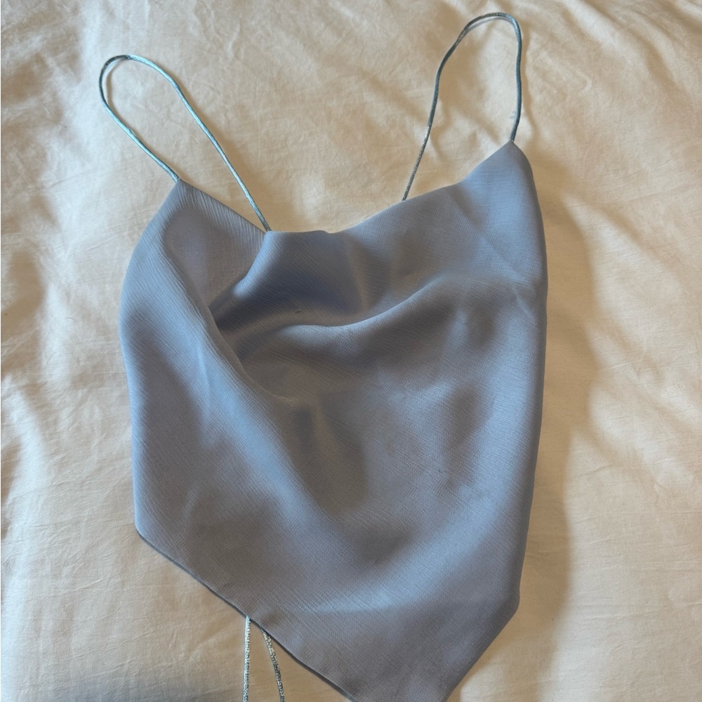 Princess Polly Baby Blue Halter Top